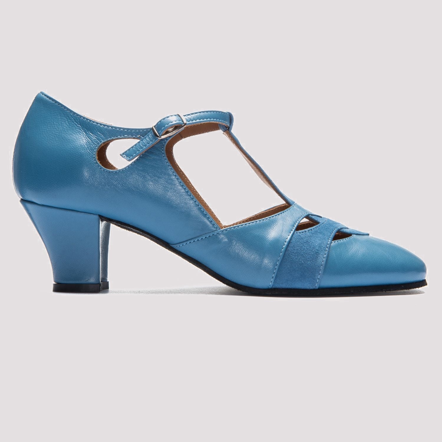 Rumpf 9233 Leather Social Dance Shoes in Blue - side view