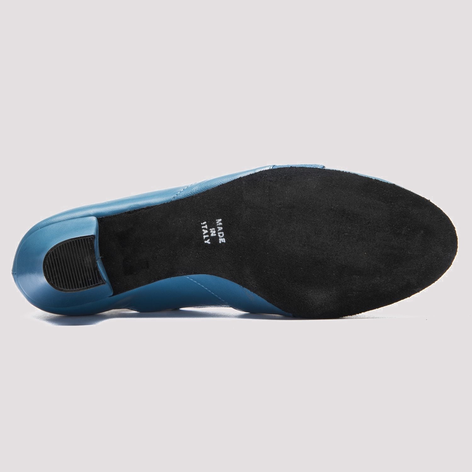 Rumpf 9233 Leather Social Dance Shoes in Blue - suede sole detail