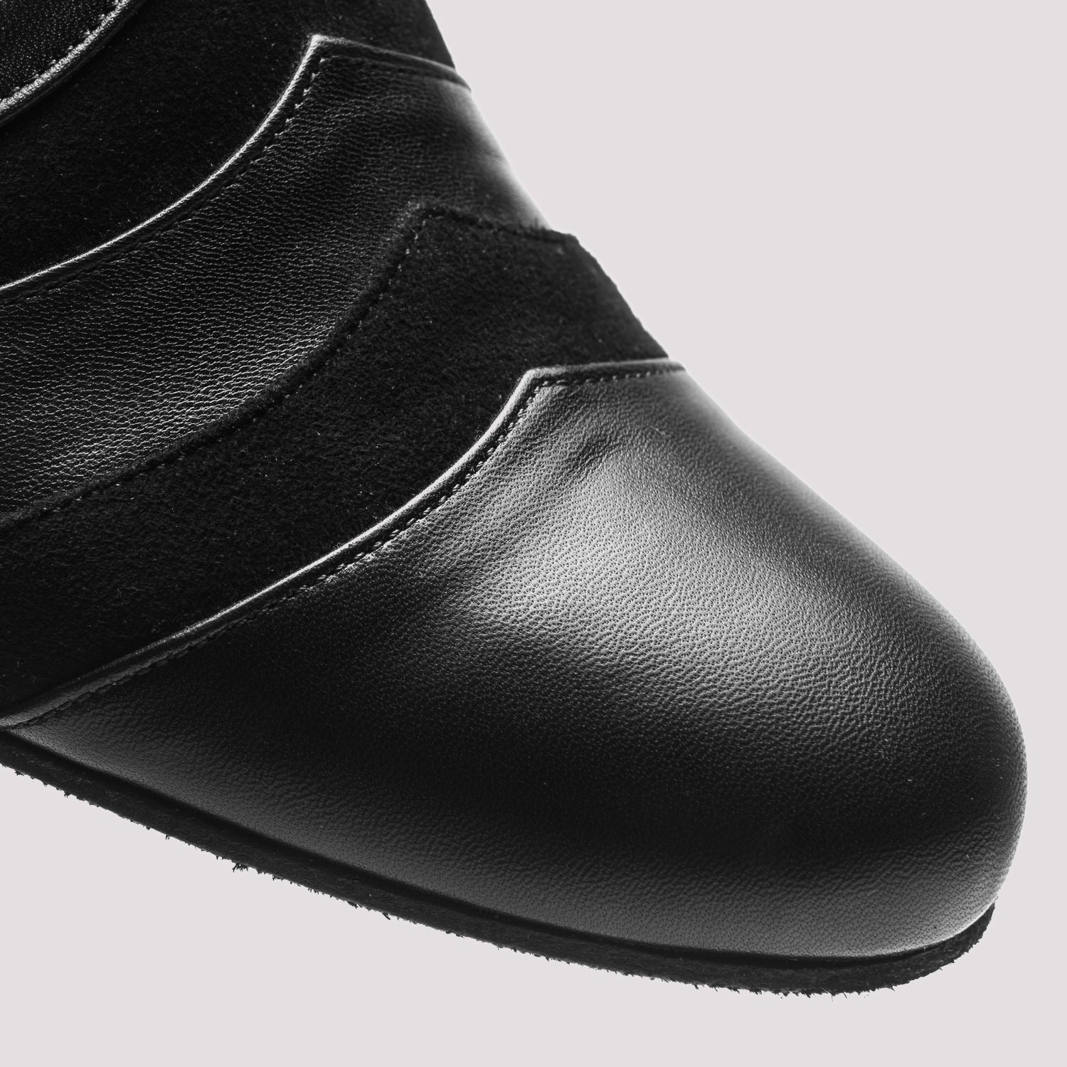Rumpf 9240 Leather Social Dance Shoes in Black - toe detail
