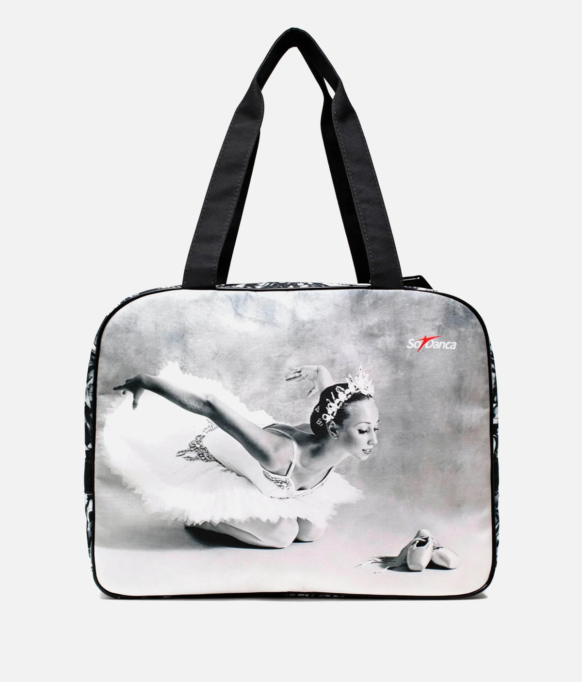 So Danca BG654 ballerina print dance bag with black handles
