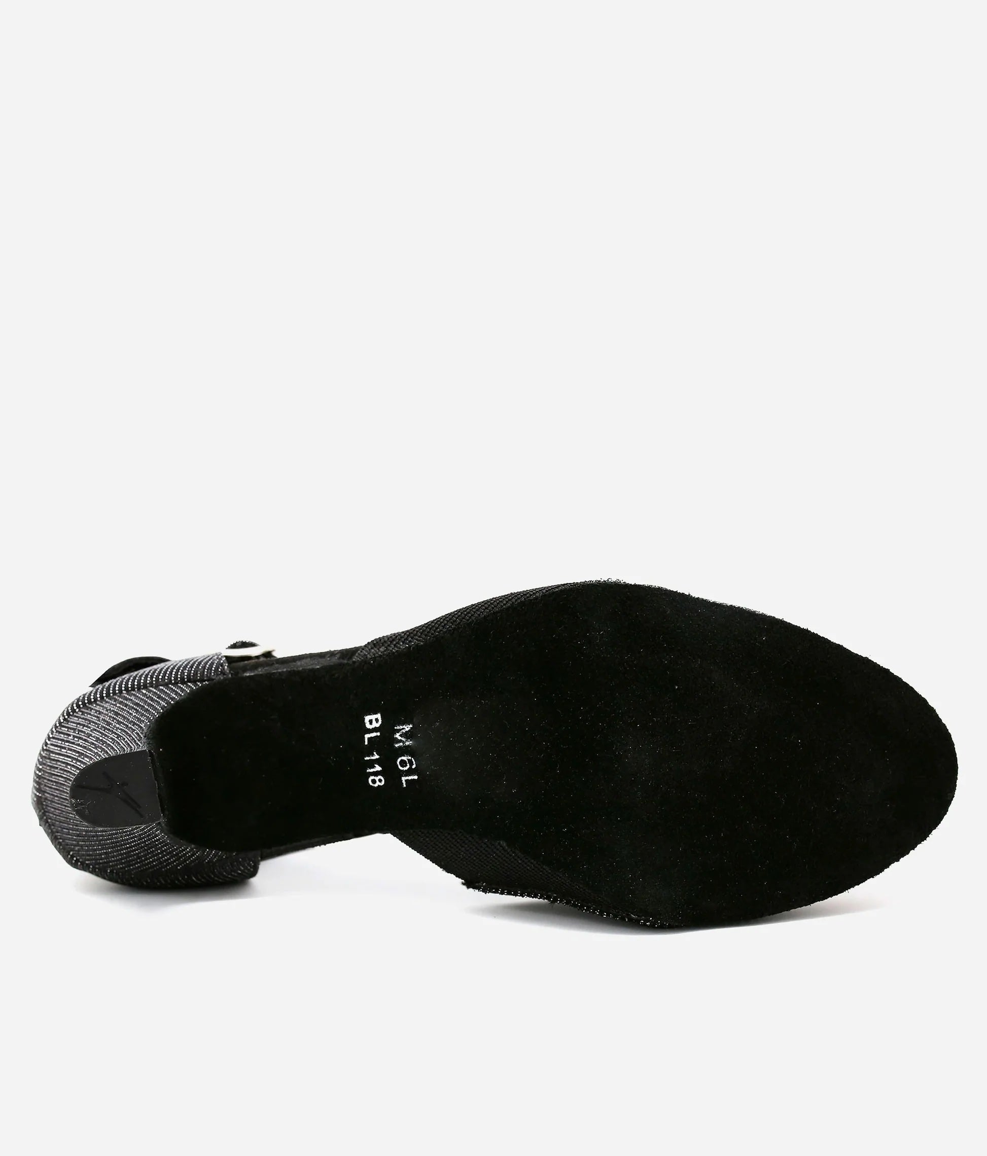 So Danca BL118 black ladies dance shoe sole view