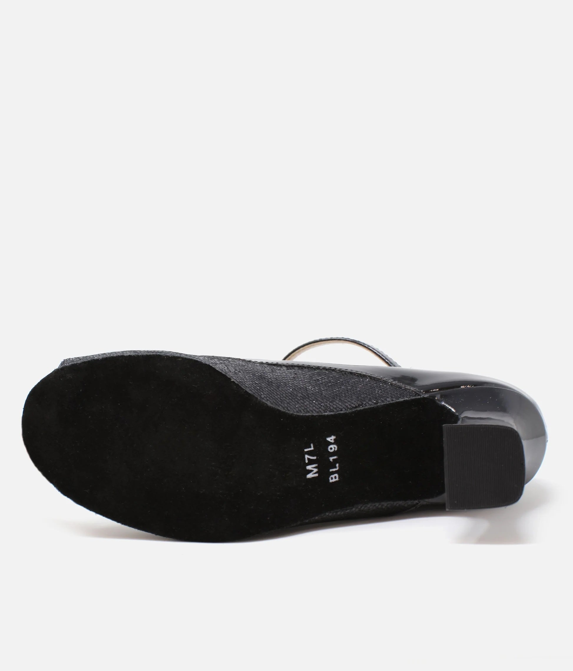 Suede sole of So Danca BL194 black ballroom court dance shoe