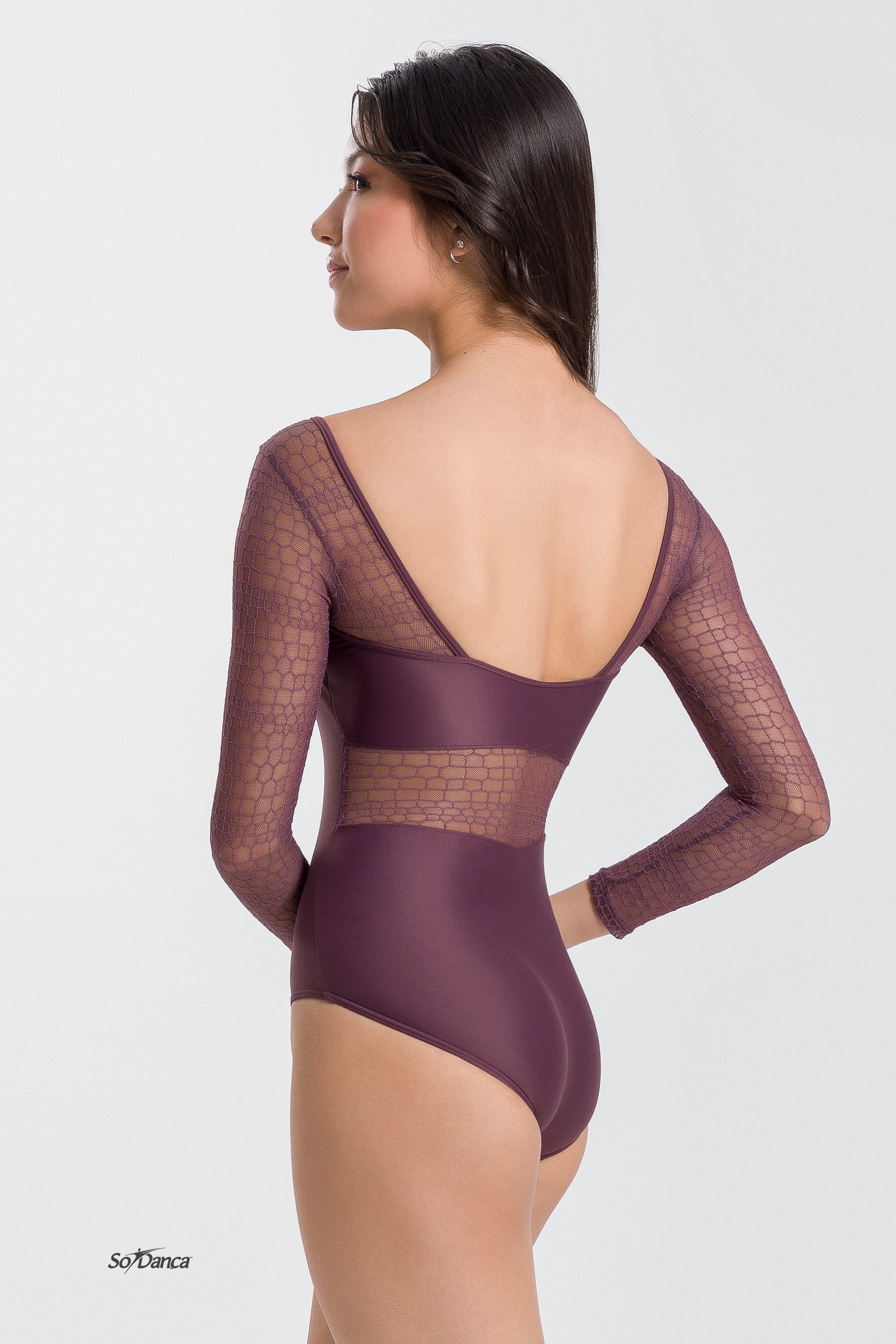So Danca BY67 Aurea ballet leotard hot chocolate back view
