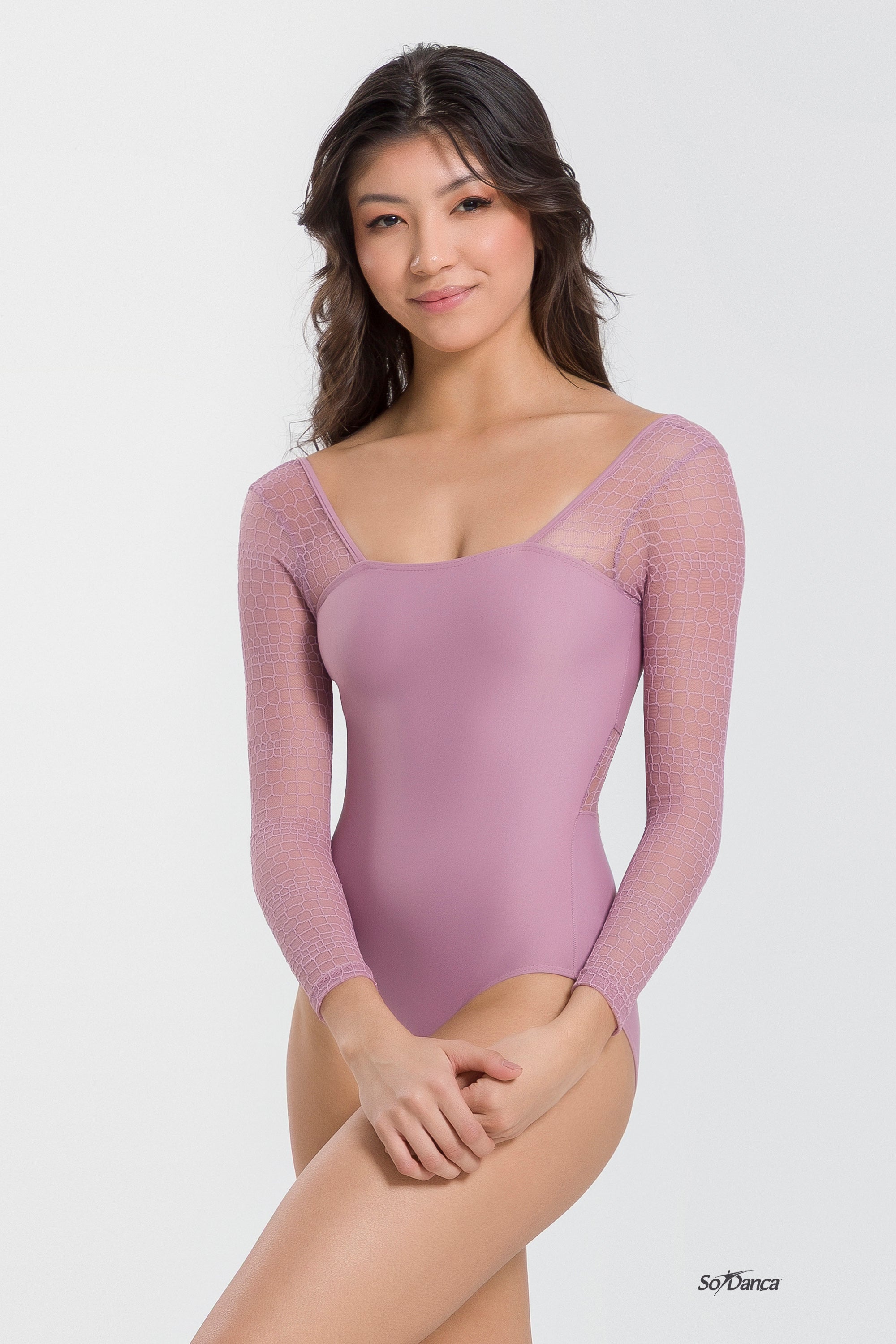 So Danca BY67 Aurea ballet leotard vintage mauve front view