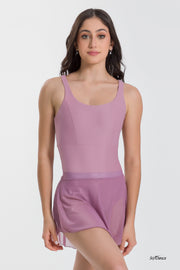 So Danca BY77 Naiara pull on ballet skirt vintage mauve front view