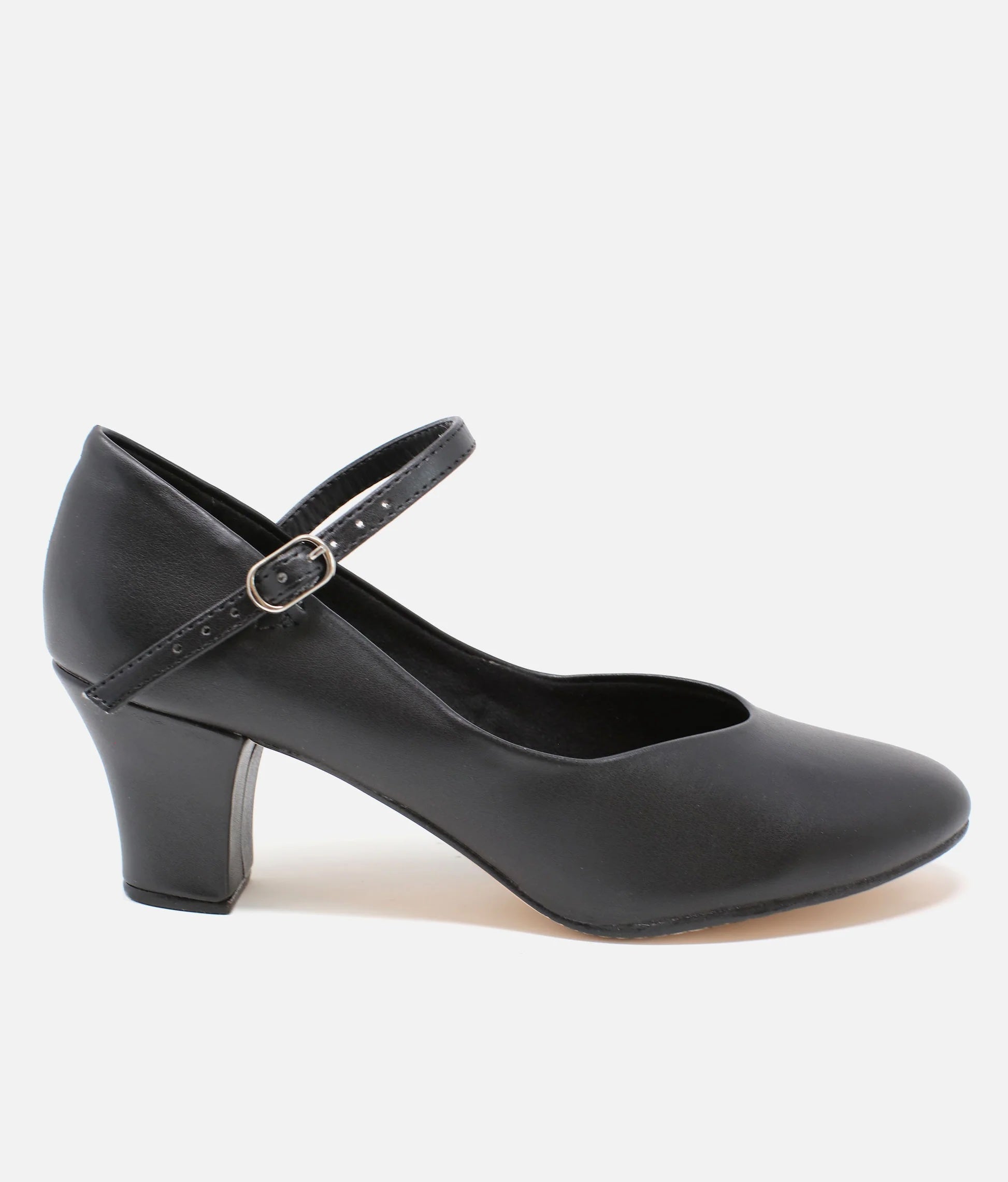 So Danca CH52 black character dance shoes side view single shoe