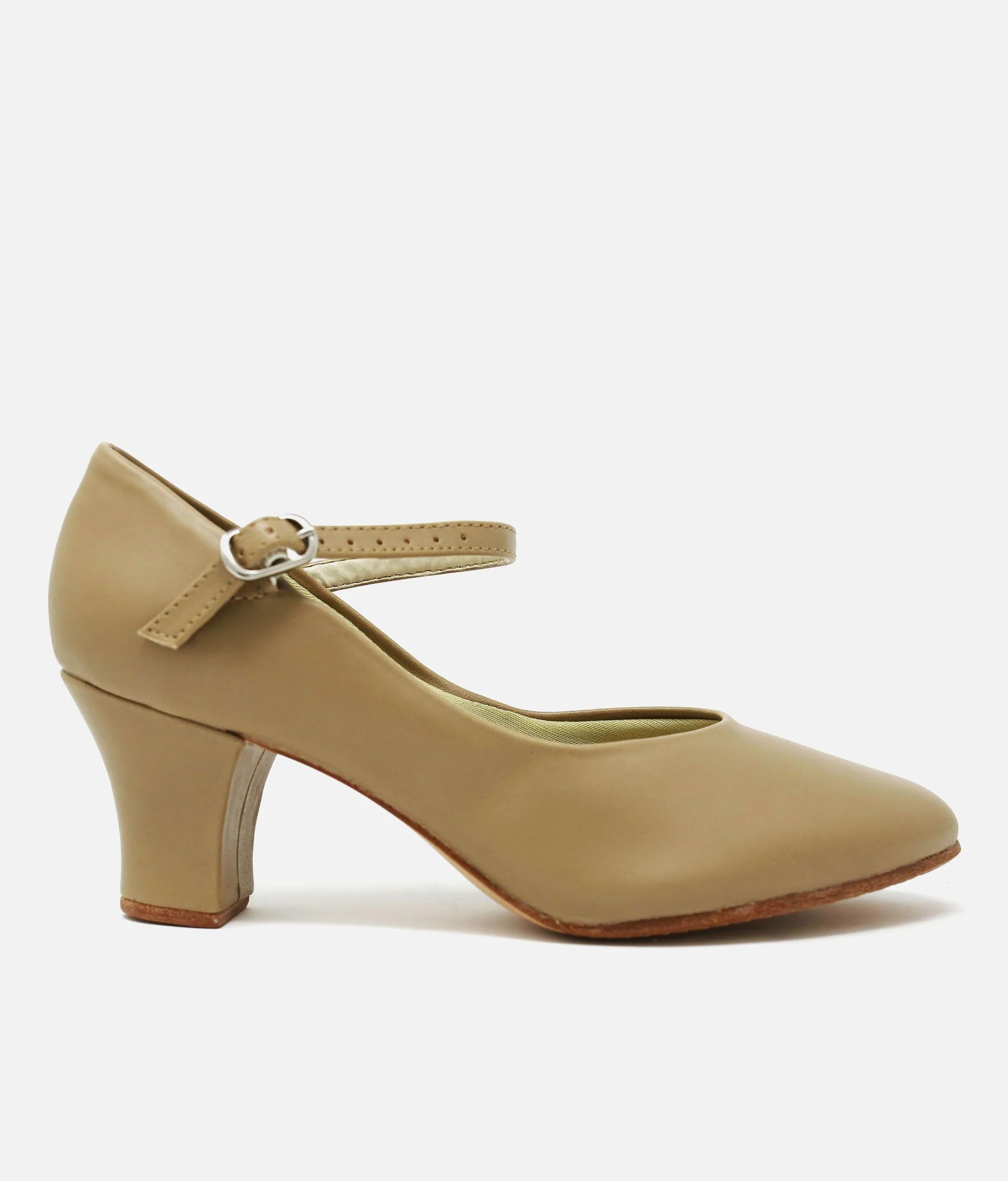 So Danca CH52 tan character dance shoes side view single shoe