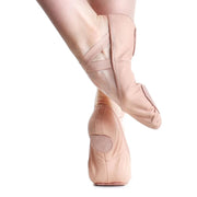 So Danca SD60 adult pink split sole ballet shoes worn sole and side view