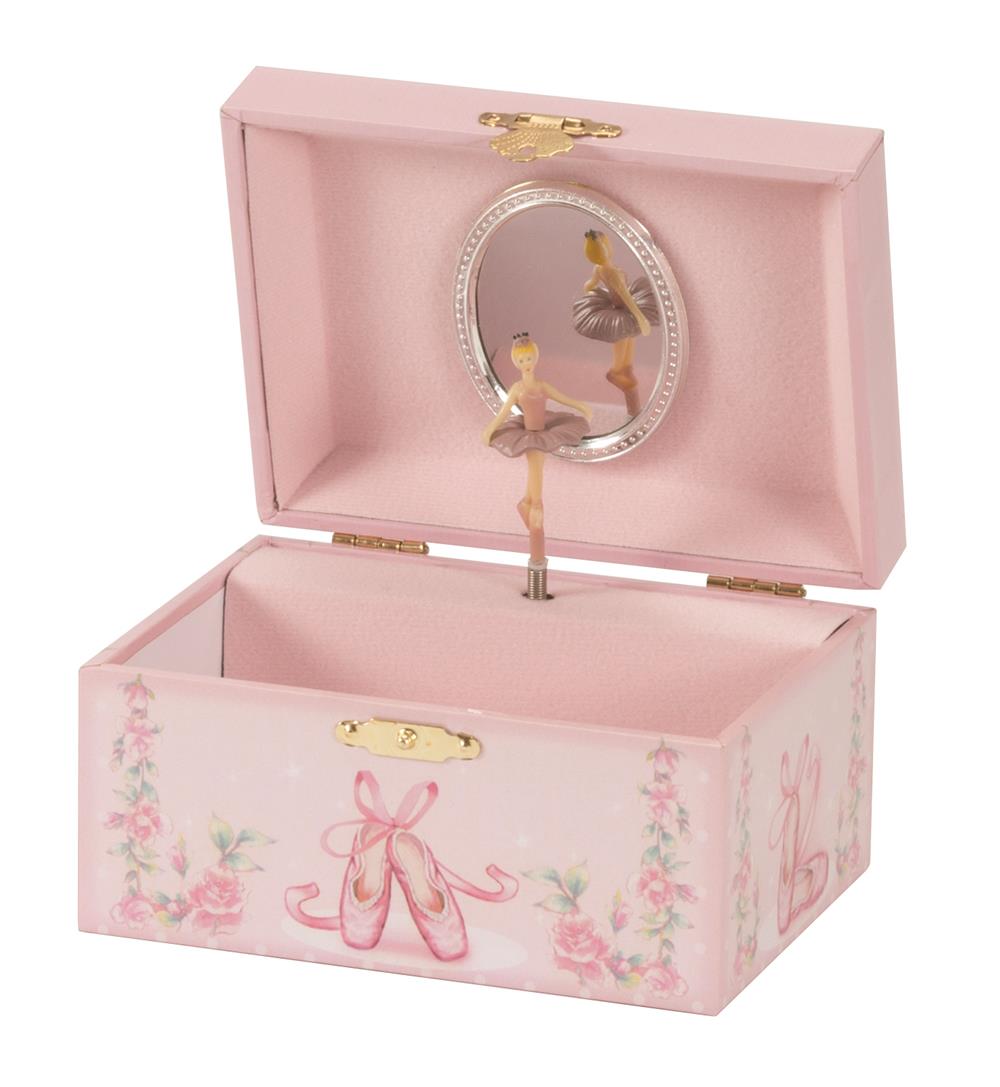 Musical Jewellery Box Ballerina & Ballet Shoe Design 1732B - The Dance Shop