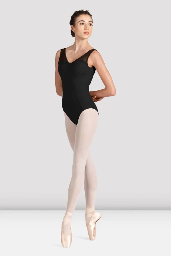 Ladies Mirella v back low back leotard black ballet ballerina dancewear dance