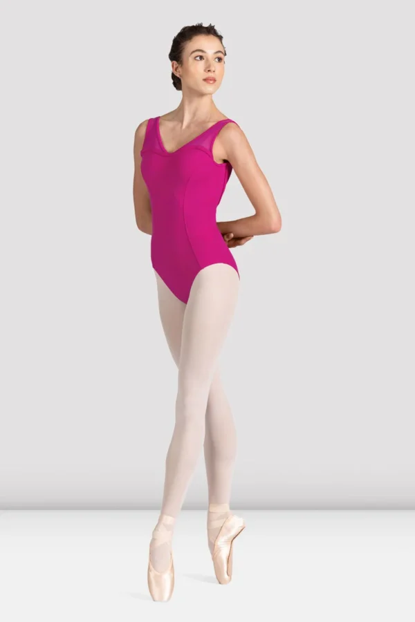 Ladies Mirella v back low back leotard pink ballet ballerina dancewear dance