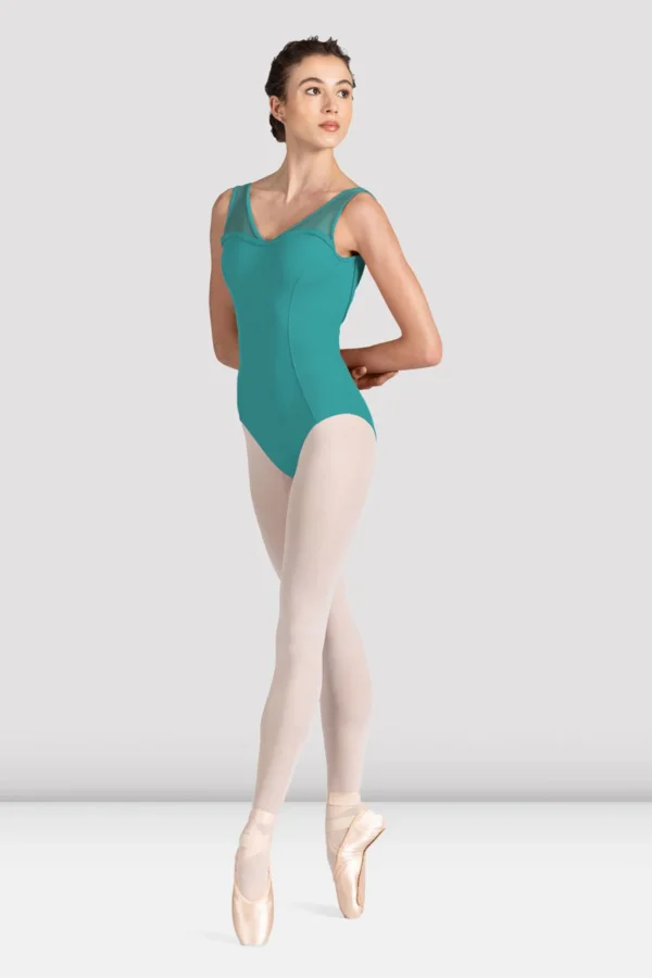 Ladies Mirella v back low back leotard sage green ballet ballerina dancewear dance