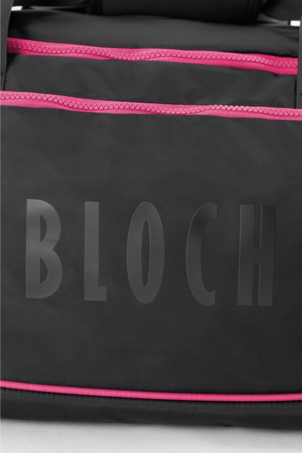 Bloch Troupe Dance Bag black and pink piping handles zips carry strap drink bottle holder dancer