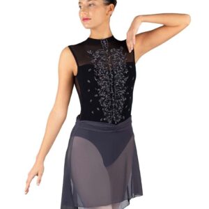 ballet rosa pull on ballet dance skirt high low grey ballerina exam performance