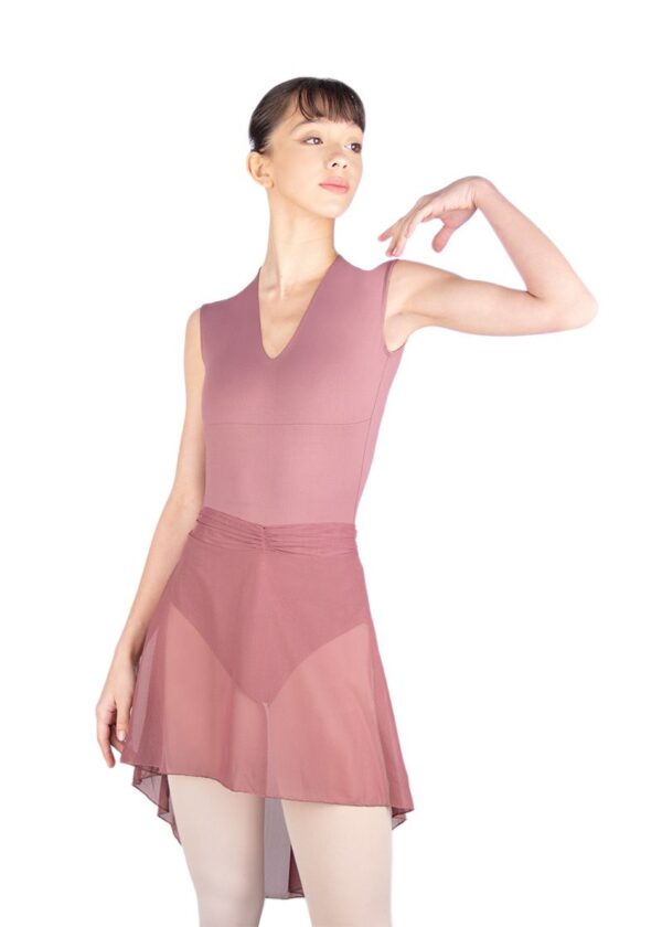 ballet rosa pull on ballet dance skirt high low medium orchid ballerina exam performance pink