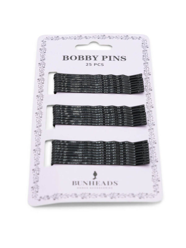 Double Coated Metal Bobby Pins for Dancer Buns Bunheads clips slides ballet ballerinas black blonde light brown and medium brown