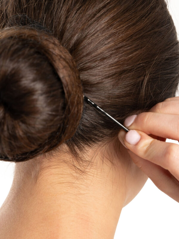 Double Coated Metal Bobby Pins for Dancer Buns Bunheads clips slides ballet ballerinas black blonde light brown and medium brown
