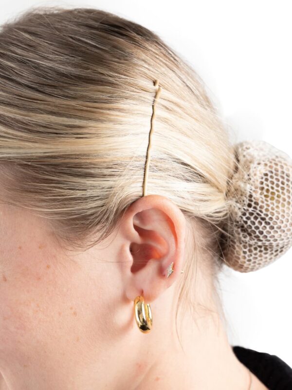 Double Coated Metal Bobby Pins for Dancer Buns Bunheads clips slides ballet ballerinas black blonde light brown and medium brown