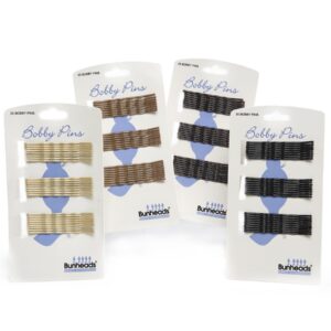 Double Coated Metal Bobby Pins for Dancer Buns Bunheads clips slides ballet ballerinas black blonde light brown and medium brown