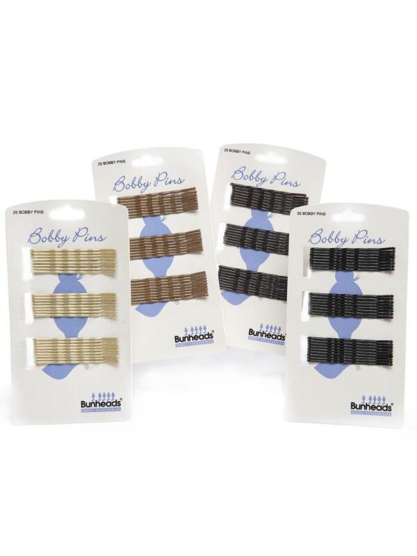 Double Coated Metal Bobby Pins for Dancer Buns Bunheads clips slides ballet ballerinas black blonde light brown and medium brown