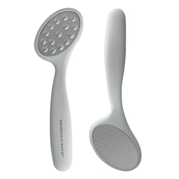 "Barefoot Scientist Smooth Things Over stainless steel foot file" "Double-sided pedicure file for exfoliating and smoothing feet" "Smooth Things Over foot file with ergonomic handle" "Premium stainless steel foot file by Barefoot Scientist"
