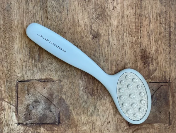 "Barefoot Scientist Smooth Things Over stainless steel foot file" "Double-sided pedicure file for exfoliating and smoothing feet" "Smooth Things Over foot file with ergonomic handle" "Premium stainless steel foot file by Barefoot Scientist"