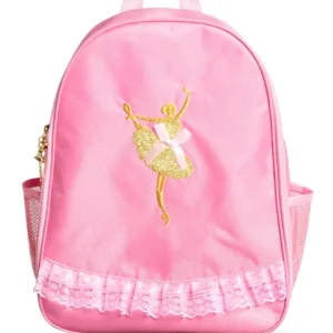 Capezio pink ballet backpack front view